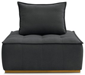 Тъмносиво кресло от прежда с примки от букле Elisa – Bobochic Paris