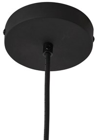 Външна висяща лампа черна с бежов въжен абажур IP44 - Cava Jayla