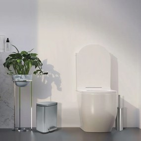 Стоманено кошче за боклук с педал в матово сребрист цвят 5 l Akira – Spirella