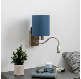 Brilagi - LED Аплик NUBILA 1xE27/25W/230V+ LED/3W хром/тъмносин