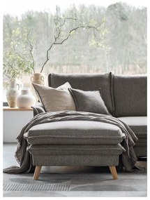 Сив разтегателен ъглов диван (ляв ъгъл) Charming Charlie – Miuform