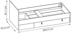 Легло Miden 1S-120 x 200