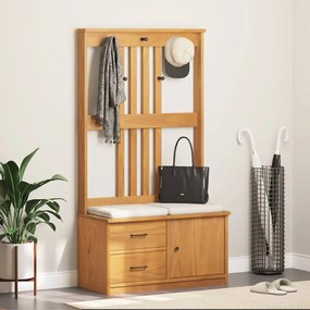 4010493 vidaXL L Дърво за антре SANDNES 87x40x159,5 cm масивна дървесина бор