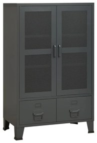 339623 vidaXL Индустриален скрин за съхранение, антрацит, 70x40x115 cм, метал
