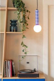 Синьо метално висящо осветително тяло ø 12 cm Rayado Retro – Leitmotiv