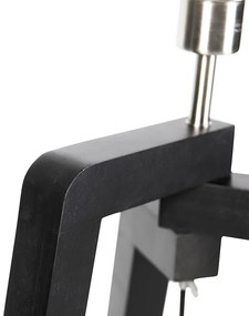 Подова лампа триножник черна със зелена абажура и злато 50 см - Puros