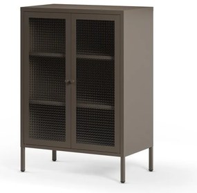 Сива метална витрина 70x100x40 cm Layna – Marckeric