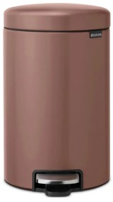Кош за боклук с педал Brabantia NewIcon 1008845, 12 л, Плавно затваряне, Противоплъзгаща основа, Сатенено покритие, Кафяв