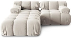 Бежов кадифен модулен ъглов диван (променлив) Bellis – Micadoni