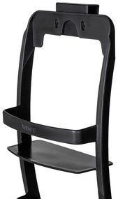 Черен висящ пластмасов рафт за баня без пробиване Universal – Wenko