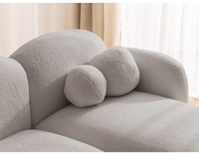 Сив ъглов диван от прежда с примки от букле (десен ъгъл) Orbit – Ropez