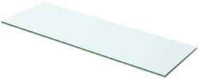 243823 vidaXL Плоча за рафт, прозрачно стъкло, 60 x 15 см