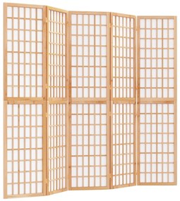 352085 vidaXL Параван за стая, 5 панела, в японски стил, 200x170 cм