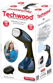 Уред за гладене Techwood TDV-1506, 1500W, 10 мин. непрекъсната пара, Автоматично изкл, Син/черен