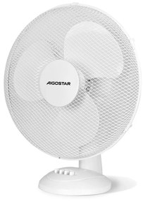 Aigostar - Вентилатор за маса 40W/230V бял