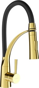 Mexen Aster кухненски кран, златен/черен - 73450-57