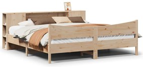 3323287 vidaXL Рамка за легло без матрак 200x200 см масивна чамова дървесина