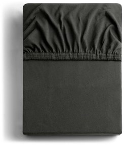 Колекция тъмно сив чаршаф от еластично трико, 180 до 200 x 200 cm Amber - DecoKing