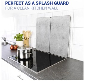 Комплект от 2 сиви стъклени капака за печка Universal - Wenko