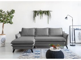 Сив ъгъл на разтегателен диван, ляв ъгъл Charming Charlie - Miuform