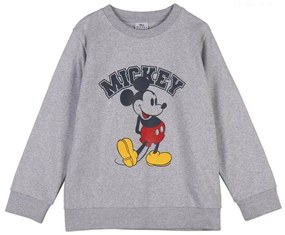 Детски суичър без качулка Mickey Mouse Сив - 6 години