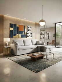 Ъглов диван Vancouver-светло сив