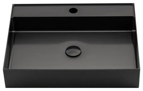 Черна мивка от неръждаема стомана 55x42 cm Aurum – Sapho