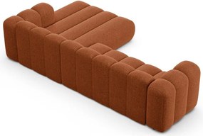 Шенилов ъглов диван в тухлен цвят (десен ъгъл) Lupine – Micadoni