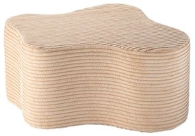 Светлокафяв детски пуф от рипсено кадифе Cloud – Wigiwama