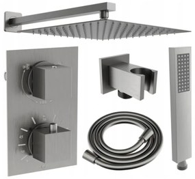 Mexen Cube DR02 вграден душ комплект с душ глава 25 см, графит - 77502DR0225-66