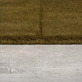 Ръчно изработен вълнен килим в цвят каки 160x230 cm Checkerboard – Flair Rugs