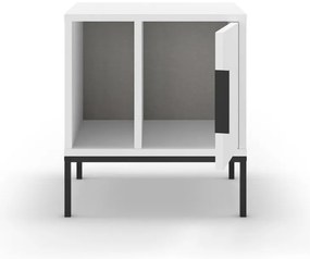 Бяло нощно шкафче с рафтове Lani - Marckeric