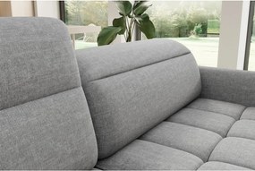 Сив кадифен разтегателен ъглов диван с място за съхранение (ляв ъгъл L форма) Barea – ELTAP