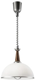 Висяща лампа CHIARA 1xE27/60W/230V сребриста/бук