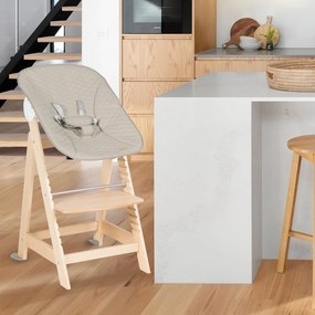 Стол за хранене в бежов и естествен цвят Born Up 2in1 Luxe – Roba