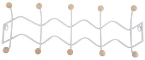 Бяла метална стенна закачалка 61 cm Zig Zag – PT LIVING