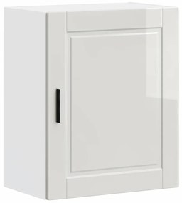 854041 vidaXL Кухненски стенен шкаф Porto, бял гланц, инженерно дърво