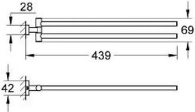 Поставка за кърпи Grohe New Cube double