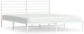 352373 vidaXL Метална рамка за легло с горна табла, черна, 183x213 см