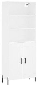 3189965 vidaXL Висок шкаф, бял, 69,5x34x180 см, инженерно дърво