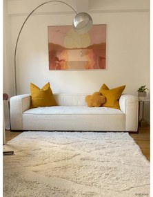 Бял ръчно изработен вълнен килим подходящ за пране 170x240 cm Enkang Ivory – Lorena Canals