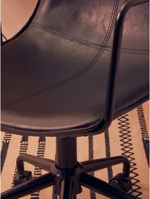 Черен офис стол от имитация на кожа Branson – Premier Housewares