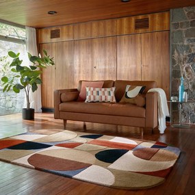 Теракотен ръчно изработен вълнен килим 160x230 cm Mia Arch – Flair Rugs