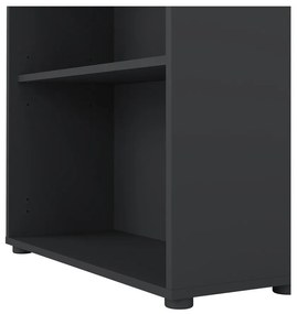Антрацитна етажерка за книги 80x205 cm Sign - Tvilum