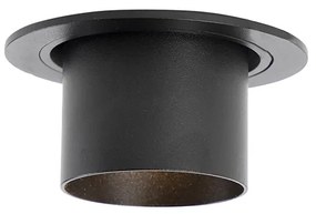 Модерен вграден прожектор черен кръгъл наклоняем - Installa