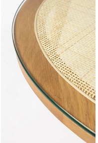 Стъклена кръгла масичка за кафе в естествен цвят ø 70 cm Haru – White Label