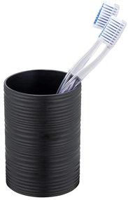Черна пластмасова чаша за четки за зъби Lyon – Allstar