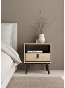 Нощно шкафче в дъбов декор в естествен цвят Ry - Tvilum