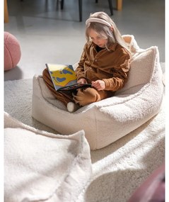 Кремав детски пуф от букле Square – Wigiwama