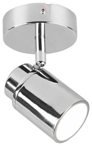 Метален прожектор в лъскаво-сребрист цвят 10x9 cm Angelo - Trio